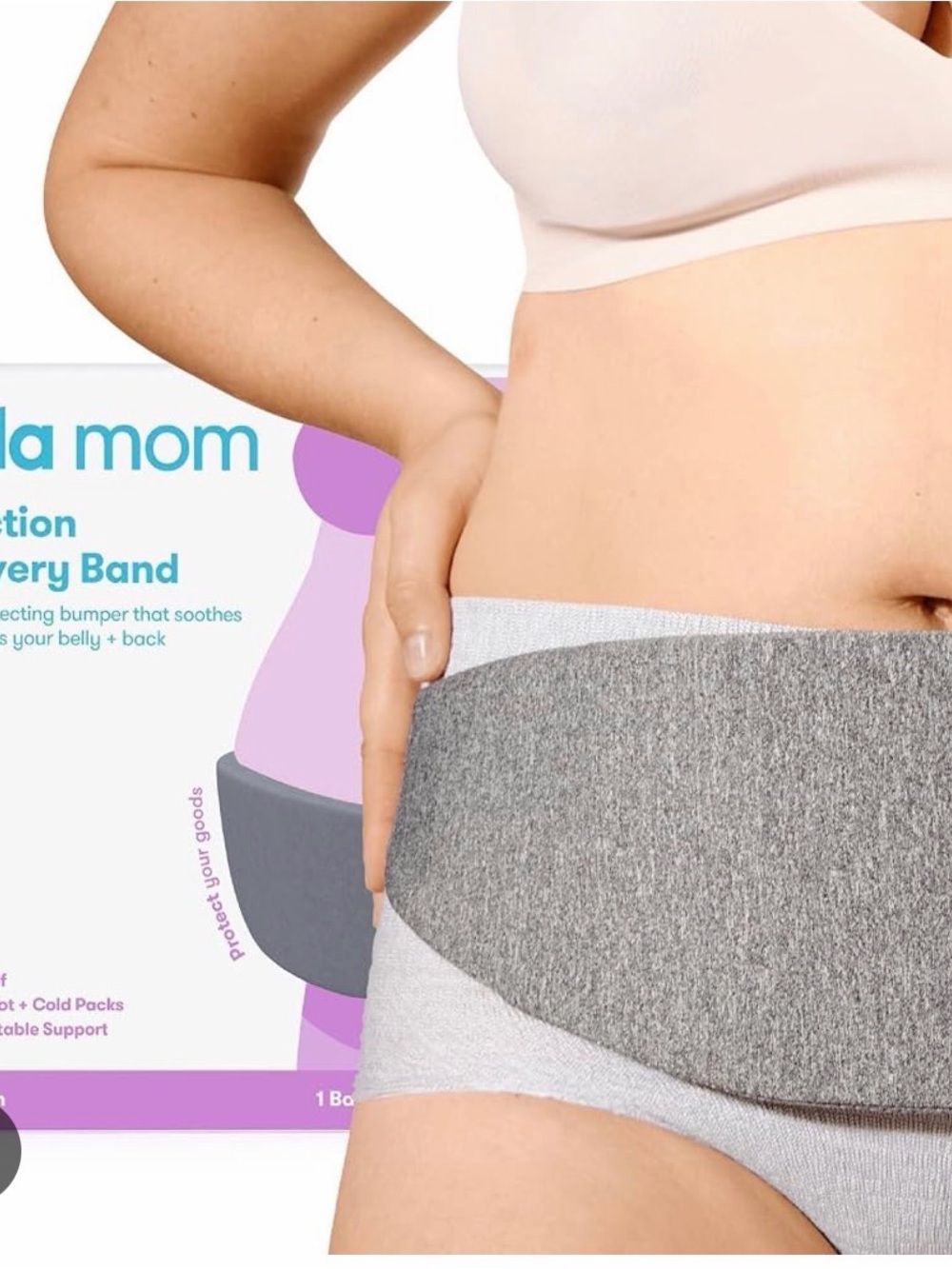 Maternity Belly Support Band - Gray